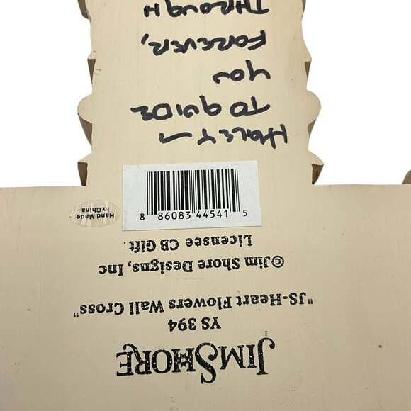 Jim Shore Heart Flowers Wall Cross - Picture 3 of 7